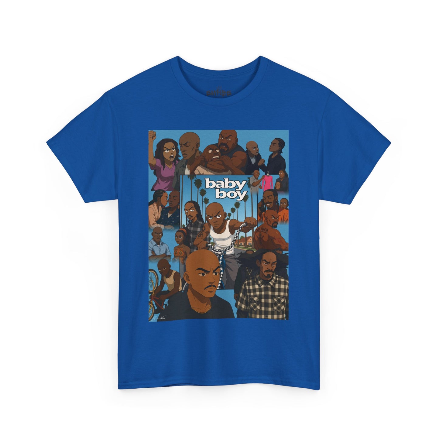 Baby Boy Unisex Heavy Cotton Tee - Retro Cartoon Design