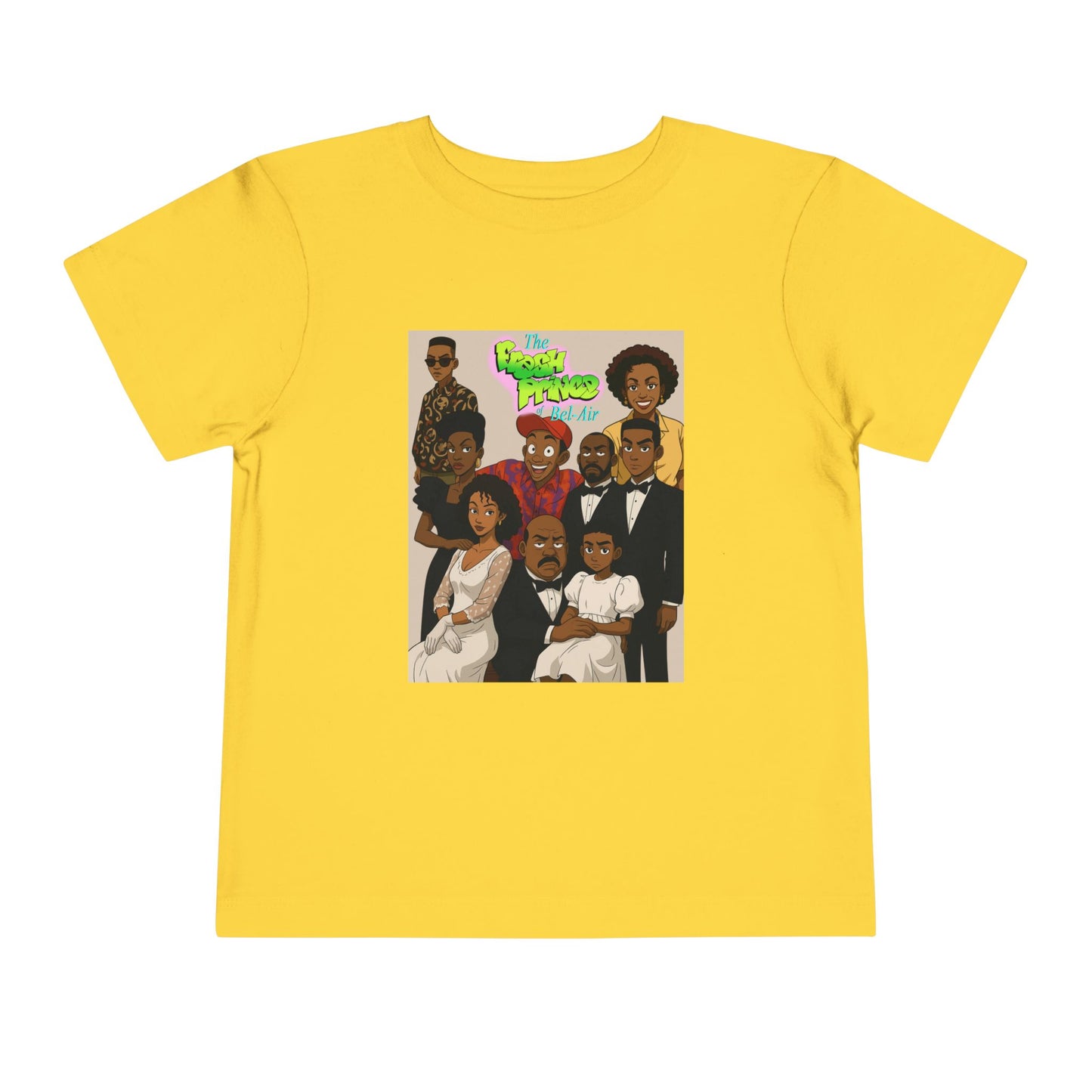 Cool Fresh Prince Cartoon Family Toddler Tee, Fun Kids T-Shirt, Unique Gift for Birthdays, Family Reunion, Playdate Outfit, Everyday Wear