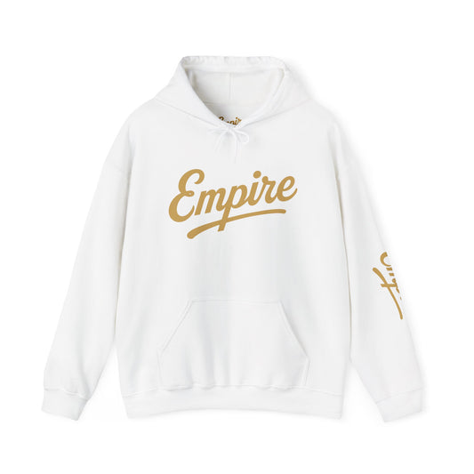 Empire Classic Hoodie | White Gold Logo Streetwear Sweatshirt