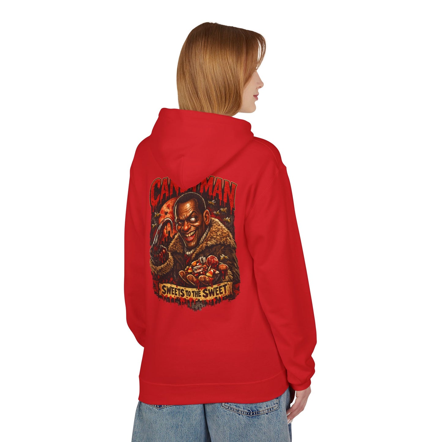 Horror Movie Candyman "Sweets to the Sweet" Retro Poster Midweight Softstyle Fleece Hoodie