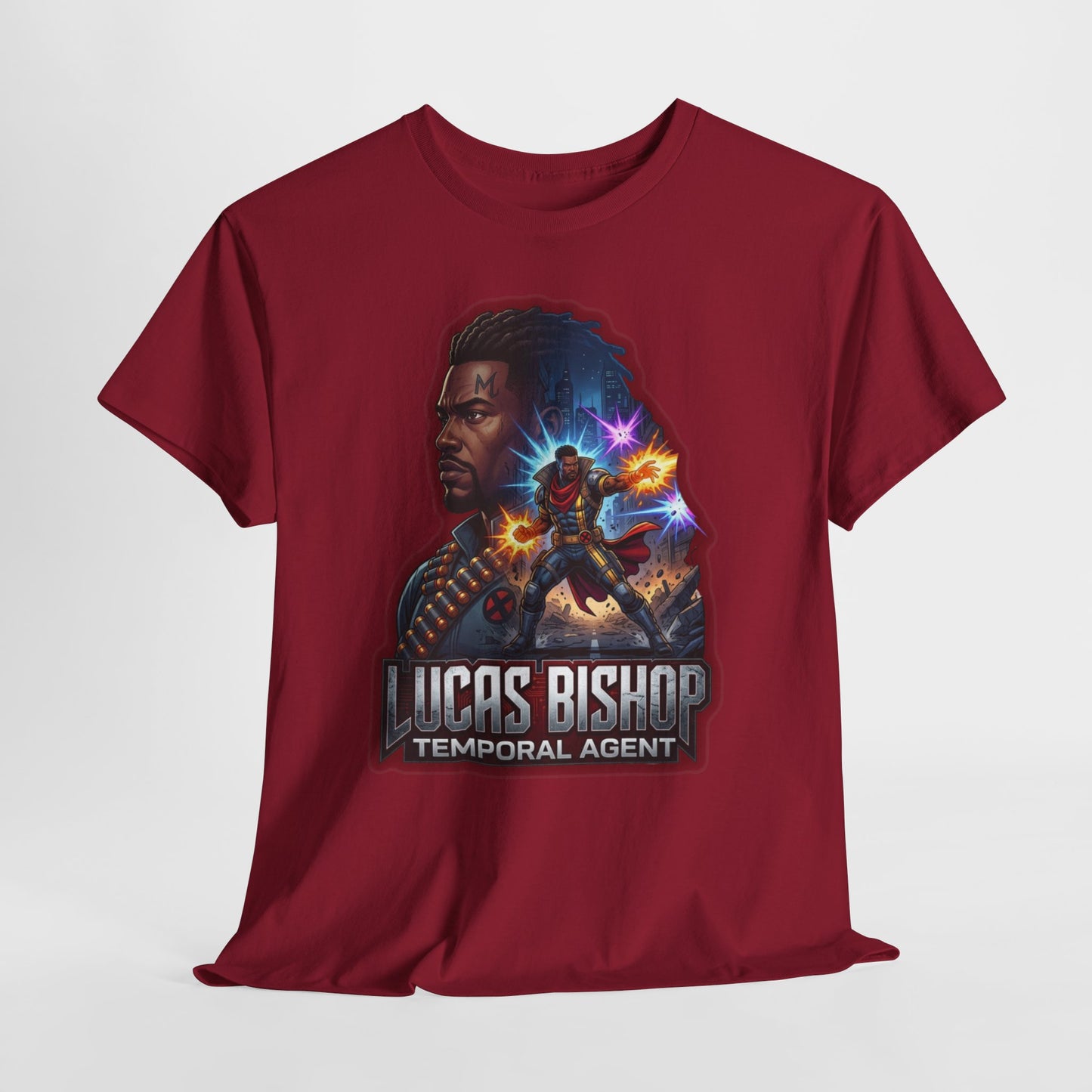 Lucas Bishop Temporal Agent T-Shirt — Retro Sci‑Fi Movie Poster Tee
