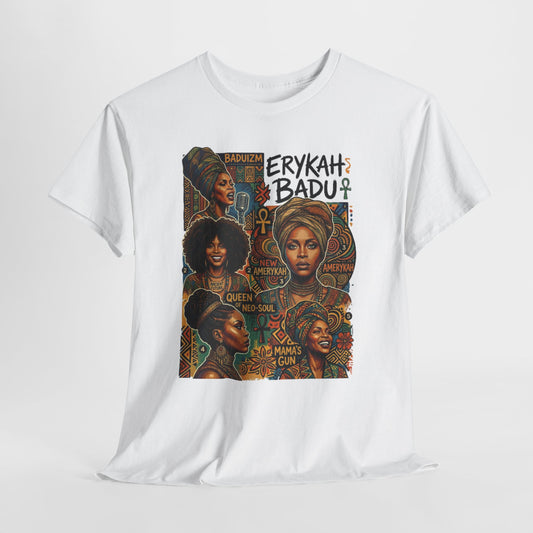 Retro Soul Collage Tee – Erykah Badu Inspired Graphic T-Shirt
