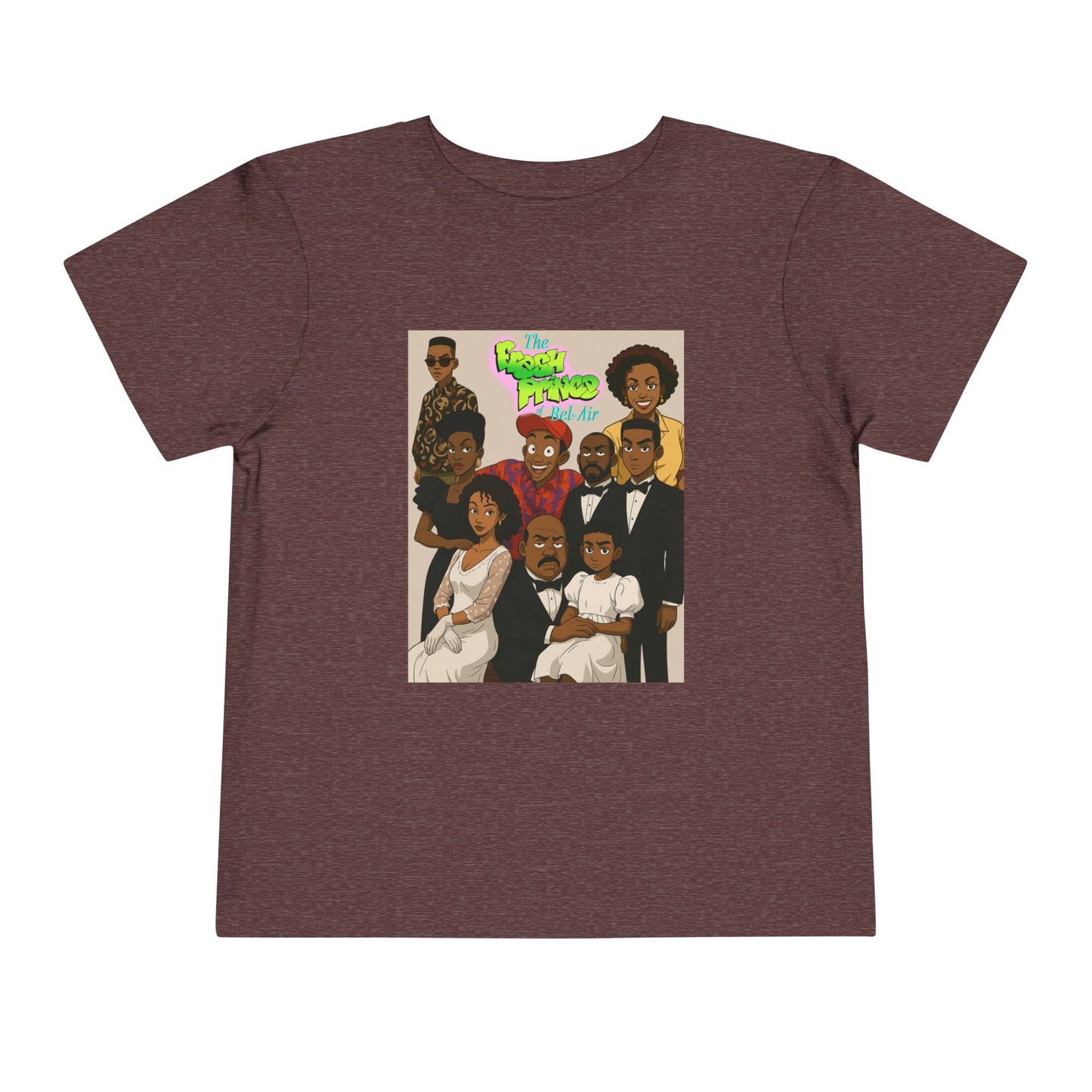 Cool Fresh Prince Cartoon Family Toddler Tee, Fun Kids T-Shirt, Unique Gift for Birthdays, Family Reunion, Playdate Outfit, Everyday Wear