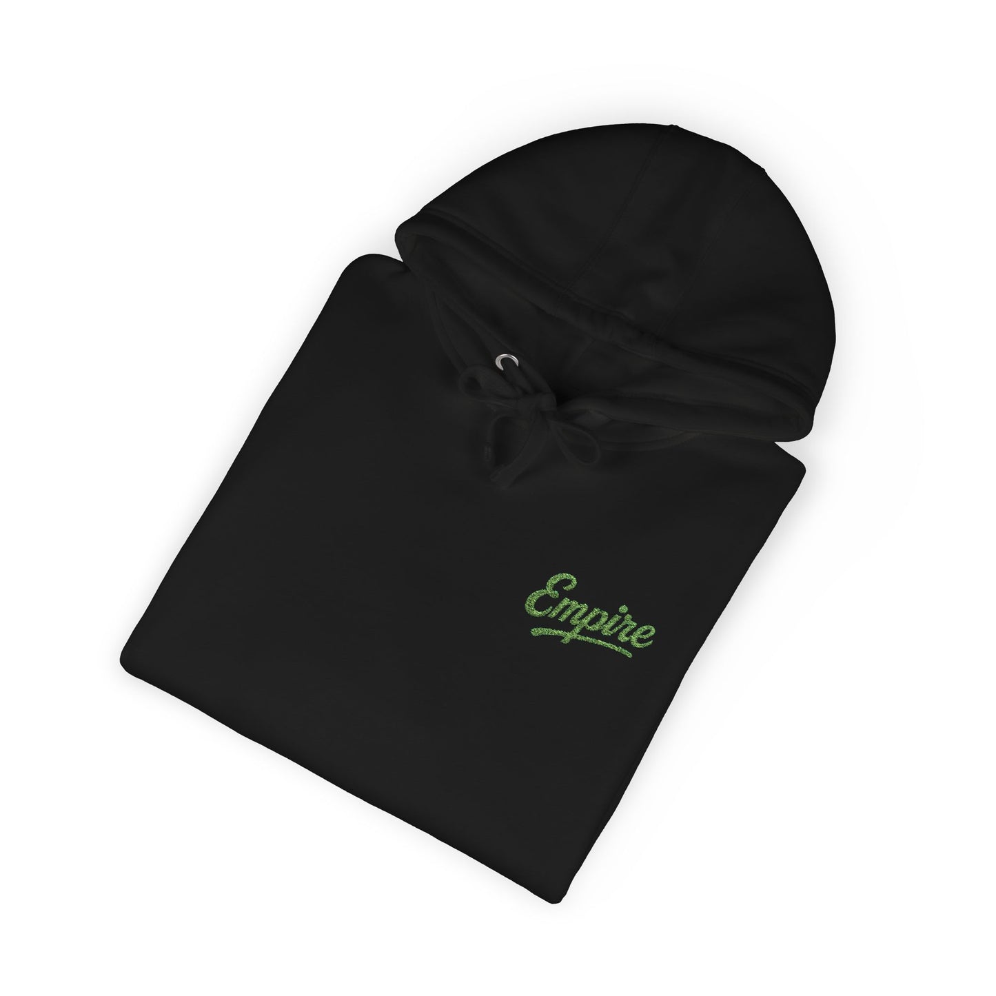 Empire Signature Embroidered Hoodie — Minimal Fleece with Green 'Empire' Logo