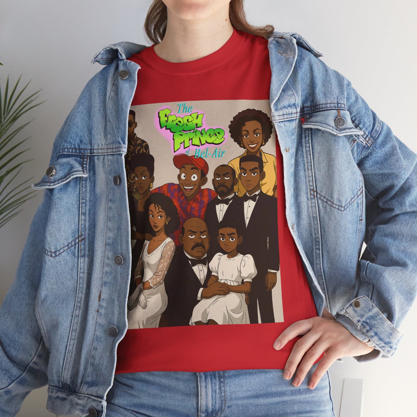 The Fresh Prince Unisex Heavy Cotton Tee - Nostalgic Cartoon Graphic Shirt