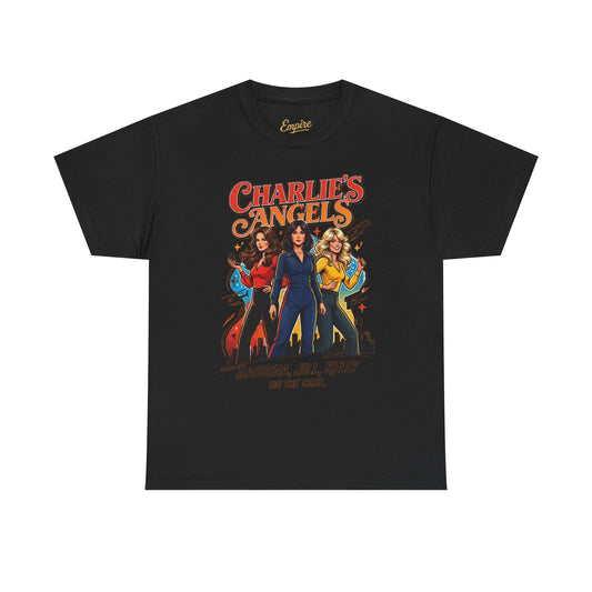Charlie’s Angels Graphic Tee — Sabrina, Jill, Kelly Retro Movie Shirt
