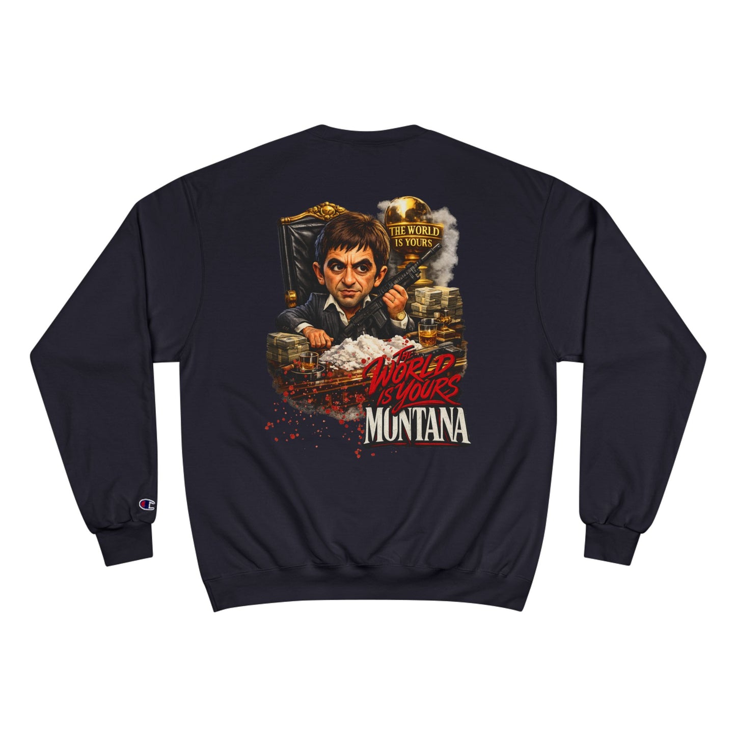 Montana Scarface Graphic Sweatshirt — "The World Is Yours" Vintage Movie Crewneck