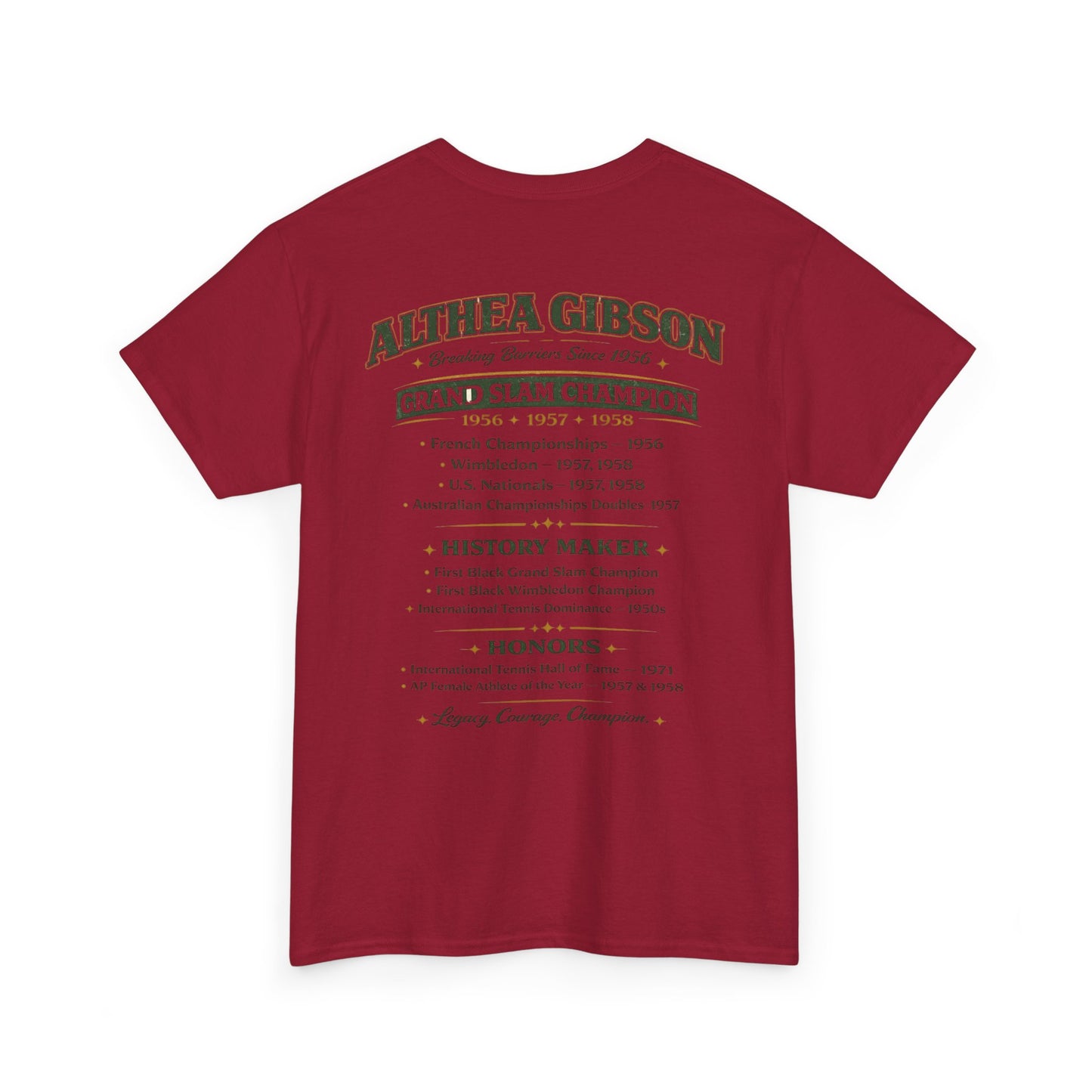 Althea Gibson 'Breaking Barriers' Tennis T-Shirt — Vintage Grand Slam Champion Tribute