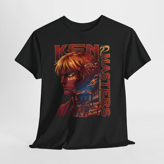 Ken Masters Portrait Tee — Retro Street Fighter Graphic T-Shirt