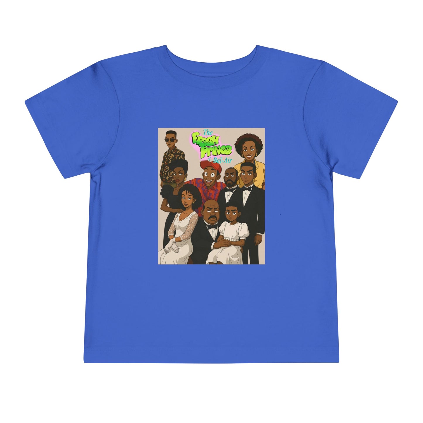 Cool Fresh Prince Cartoon Family Toddler Tee, Fun Kids T-Shirt, Unique Gift for Birthdays, Family Reunion, Playdate Outfit, Everyday Wear