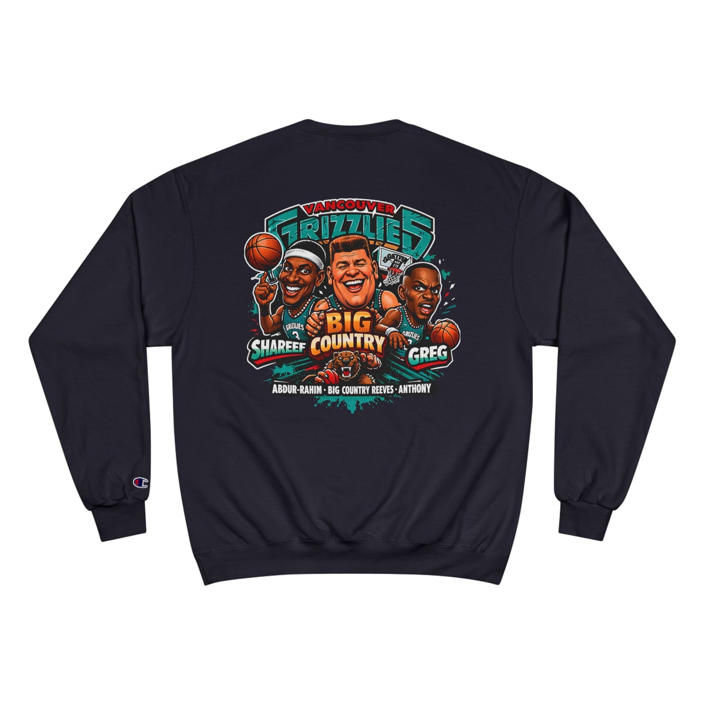 Grizzlies Big Country Crewneck Sweatshirt — Retro Basketball Mascot Tee