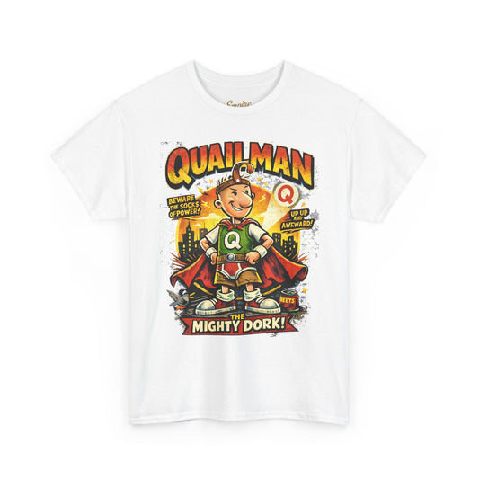 Quailman Mighty Dork T-Shirt — Retro Cartoon Graphic Tee