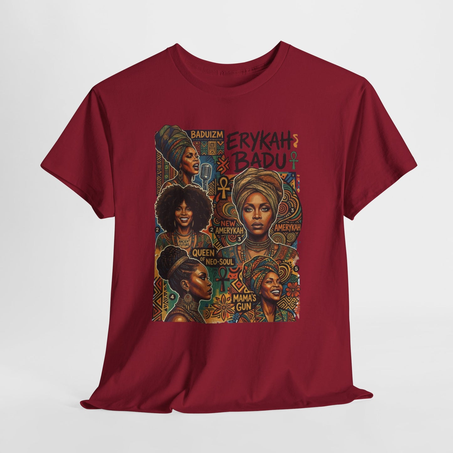 Retro Soul Collage Tee – Erykah Badu Inspired Graphic T-Shirt