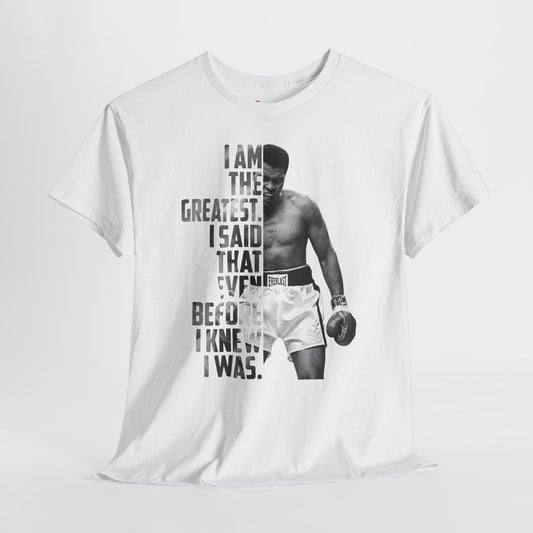 Boxing Champion Quote Tee — "I Am The Greatest" Graphic T‑Shirt