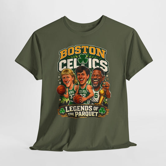 Boston Celtics "Legends of the Parquet" Tee - Retro Basketball Fan Shirt