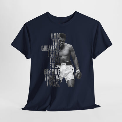 Boxing Champion Quote Tee — "I Am The Greatest" Graphic T‑Shirt