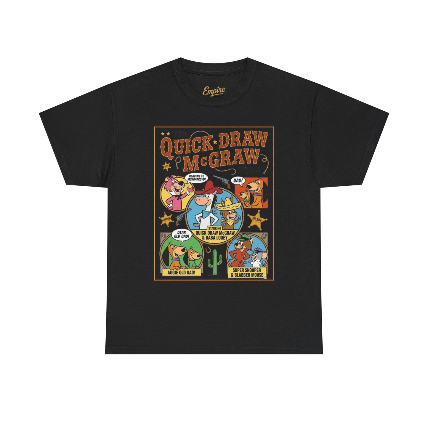 Quick Draw McGraw Retro Cartoon T‑Shirt