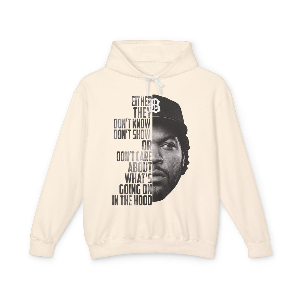 Boyz N the Hood Doughboy Hoodie — 'Either They Don't Know...' Vintage Half-Face Graphic Hoodie