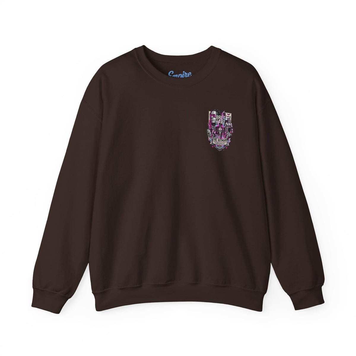 Retro Wrestling Crewneck Sweatshirt – 'The Hitman' Neon Bret Hart Graphic