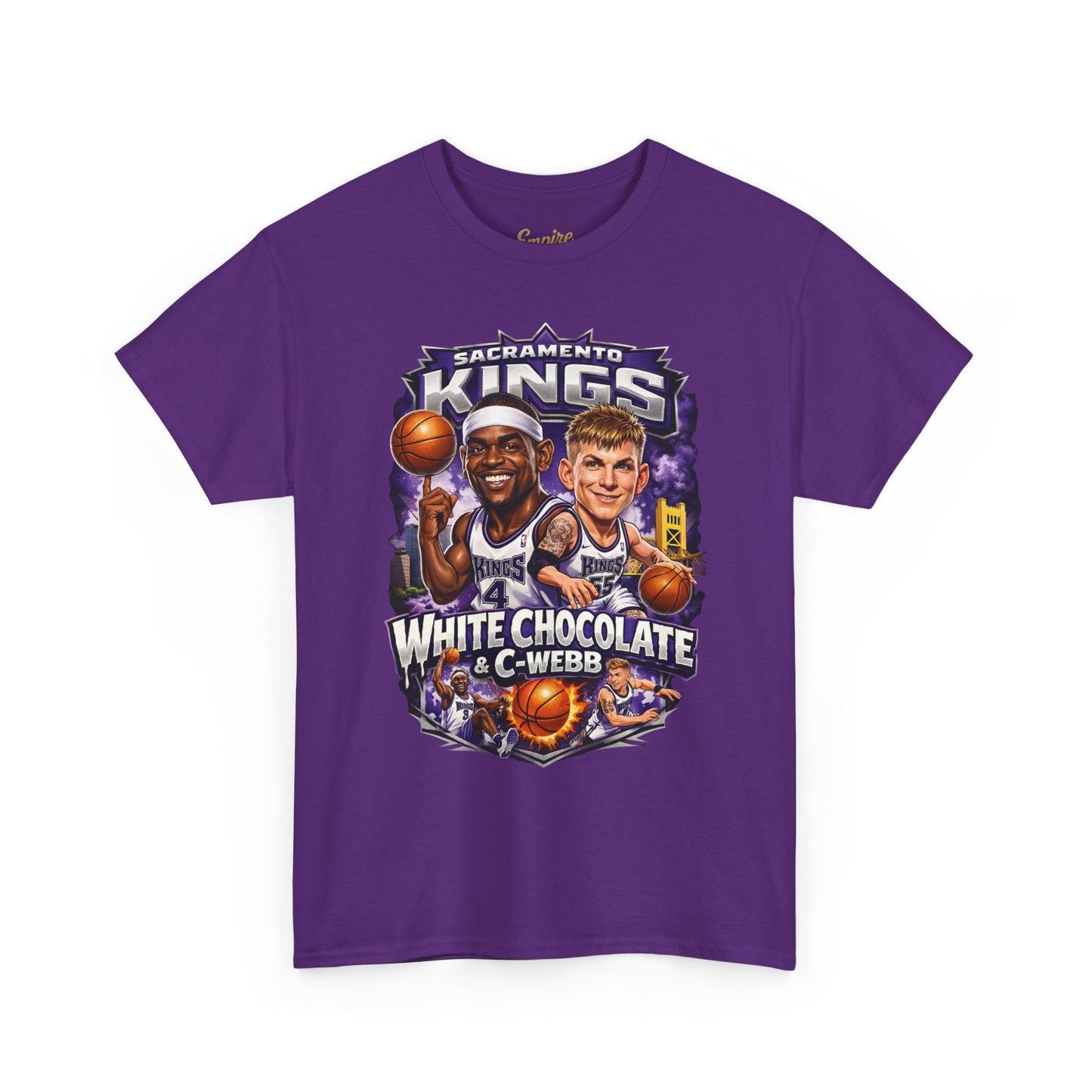 Sacramento Kings 'White Chocolate & C-Webb' Basketball Tee