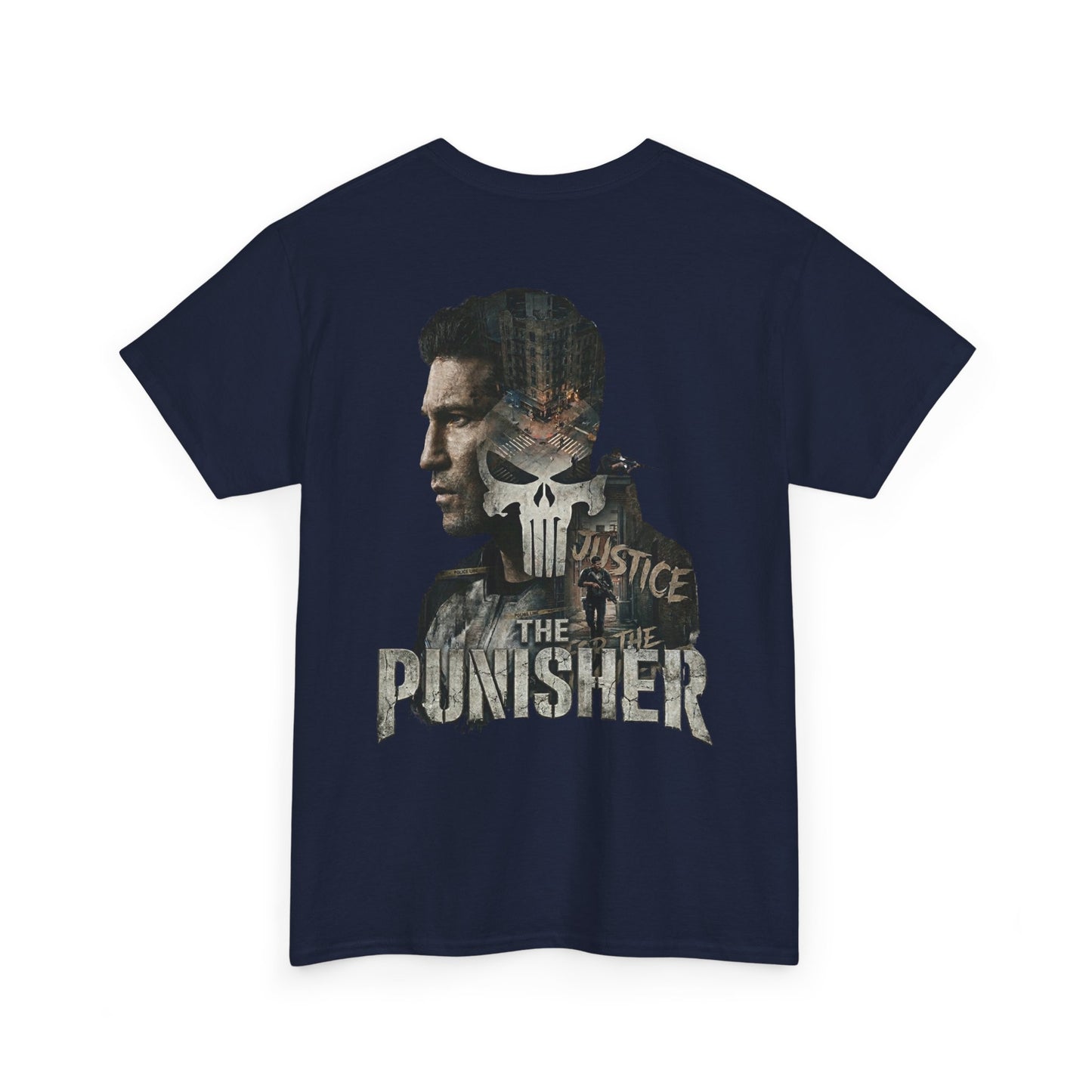 Punisher Graphic Tee — Skull Logo Front & The Punisher Portrait Back