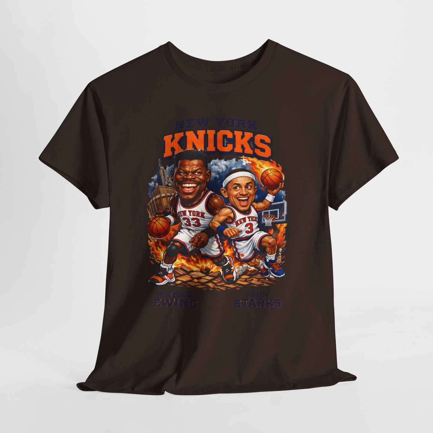 New York Knicks Patrick Ewing & John Starks Retro Basketball Tee