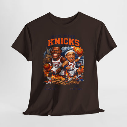New York Knicks Patrick Ewing & John Starks Retro Basketball Tee