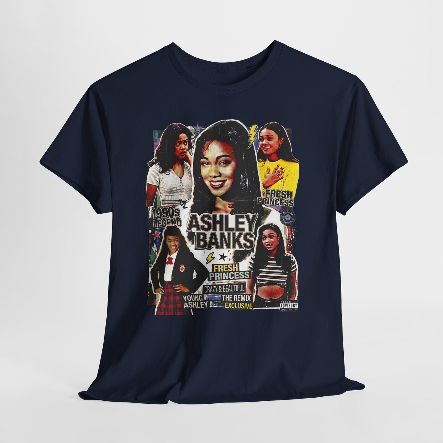 Retro 90s TV Star Collage Tee — Ashley Banks Tribute Graphic T-Shirt