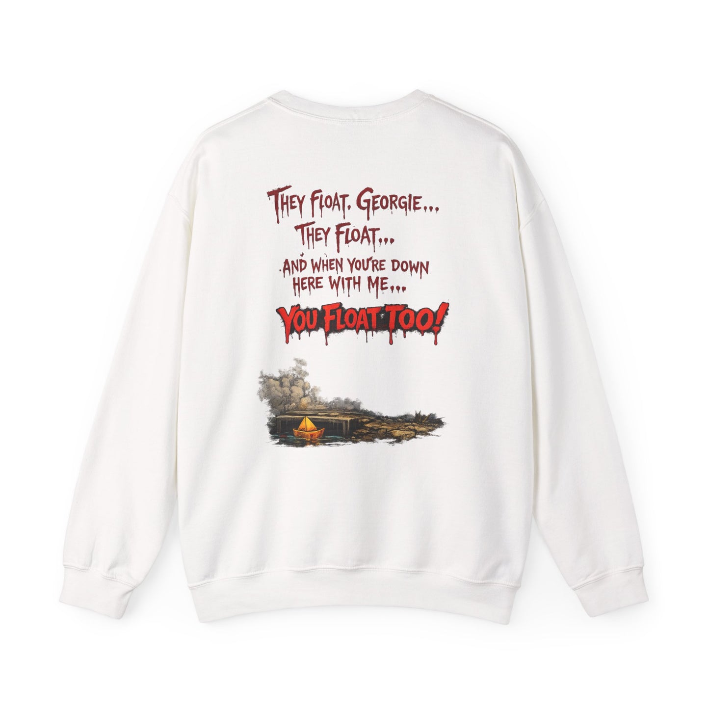 'Krustywise' Creepy Clown Design, "You’ll Float Too" Back Print