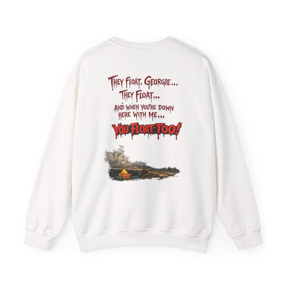 'Krustywise' Creepy Clown Design, "You’ll Float Too" Back Print