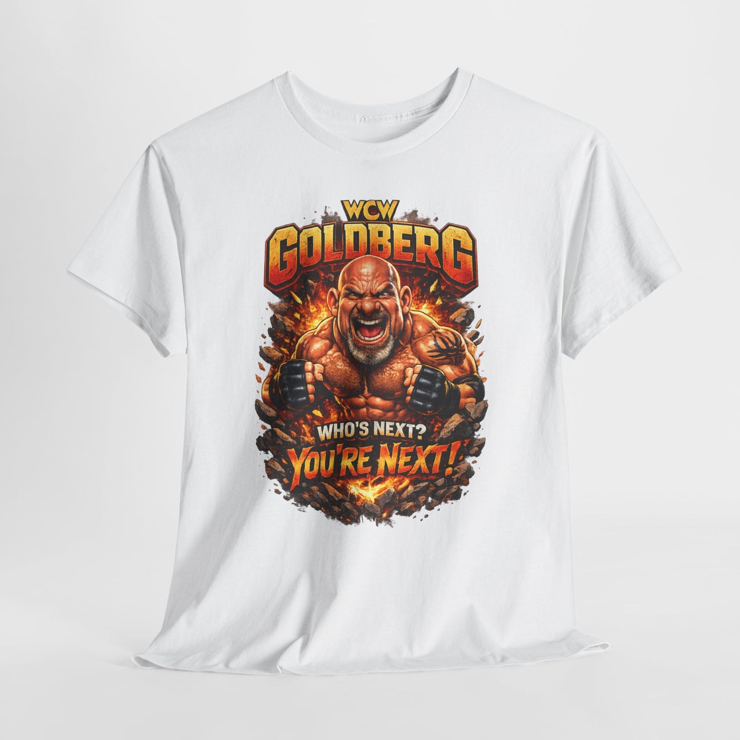WCW Goldberg 'Who's Next? You're Next!' T-Shirt – Retro Wrestling Fan Tee