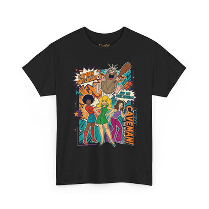 Caveman Comic Tee — Retro Pop-Art Caveman Graphic T-Shirt