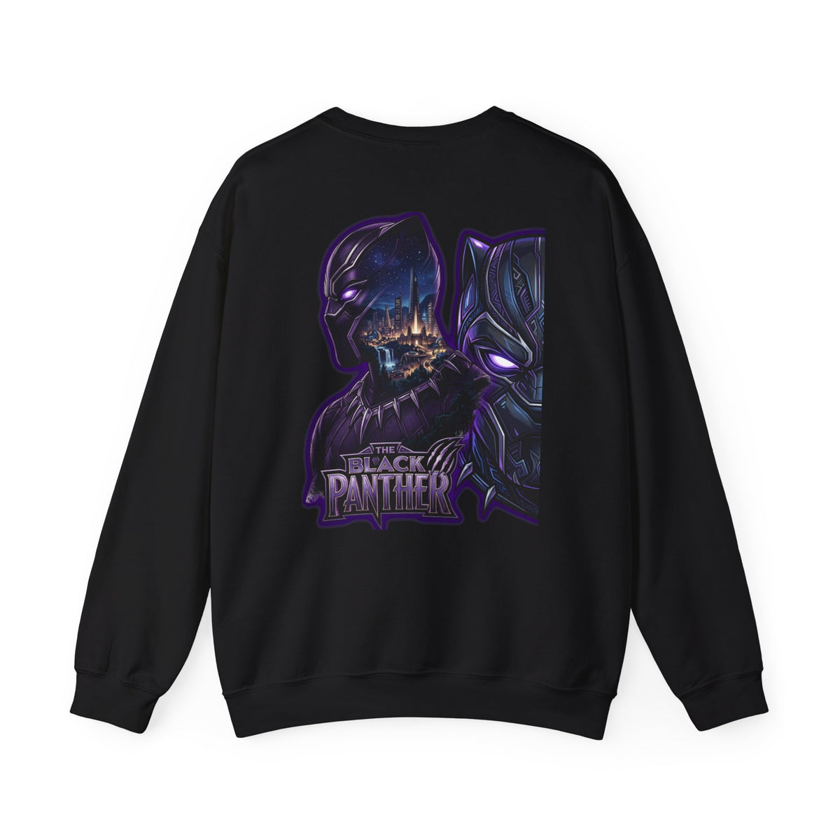 Black Panther Crewneck Sweatshirt — Marvel Black Panther Graphic