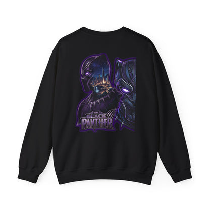 Black Panther Crewneck Sweatshirt — Marvel Black Panther Graphic