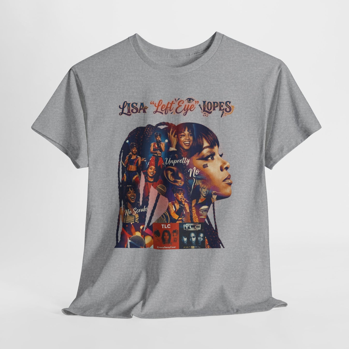 Lisa 'Left Eye' Lopes Tribute T-Shirt — Retro Collage Hip-Hop Tee