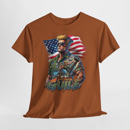 Guile Retro Fighter T‑Shirt — Patriotic Video Game Tribute