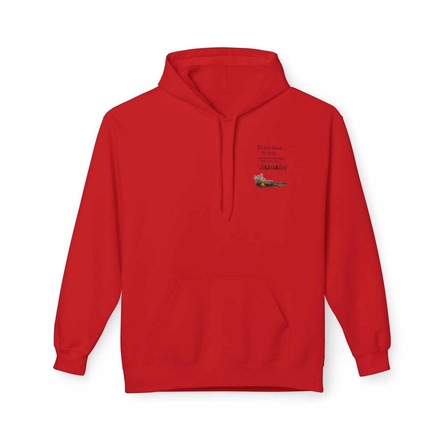 'Krustywise' Creepy Clown Design, "You’ll Float Too" Midweight Softstyle Fleece Hoodie