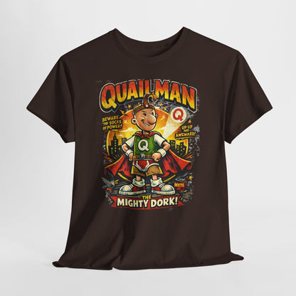Quailman Mighty Dork T-Shirt — Retro Cartoon Graphic Tee
