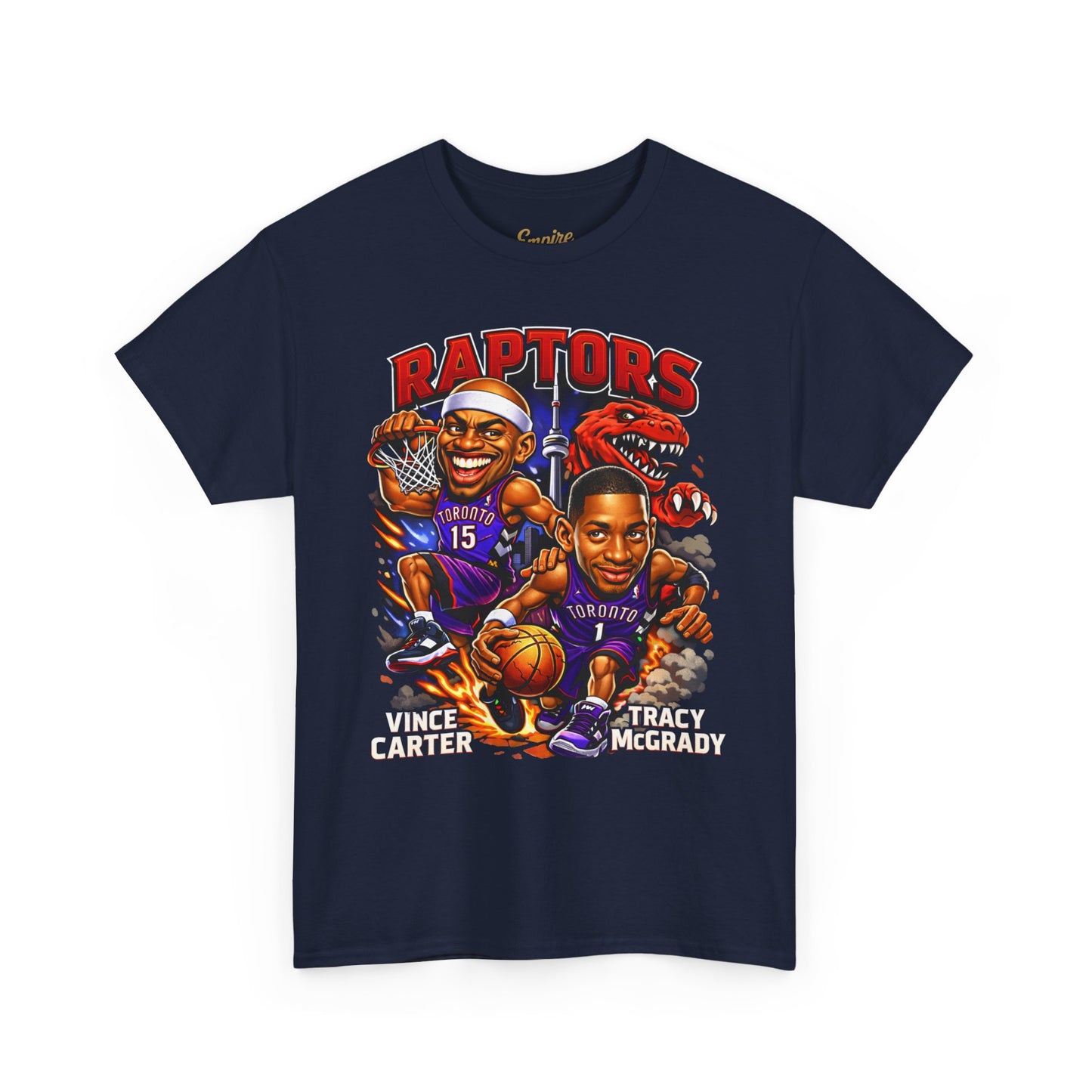 Raptors Basketball Tee — Vintage Cartoon Players Graphic Shirt