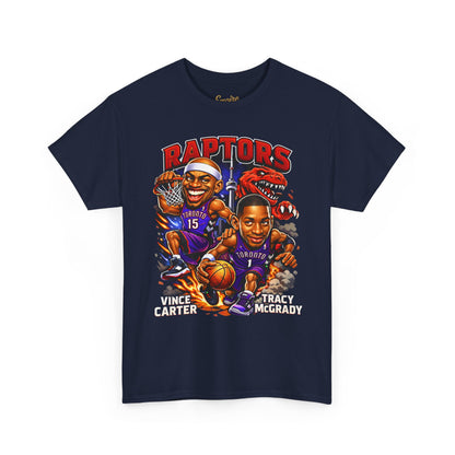 Raptors Basketball Tee — Vintage Cartoon Players Graphic Shirt