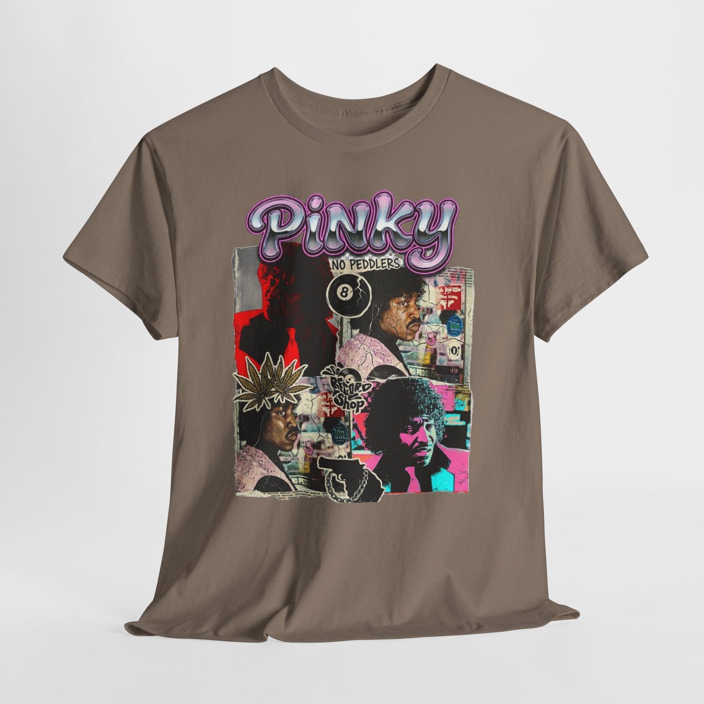 Pinky Retro Collage T-Shirt — Vintage Pop Art Movie Tee