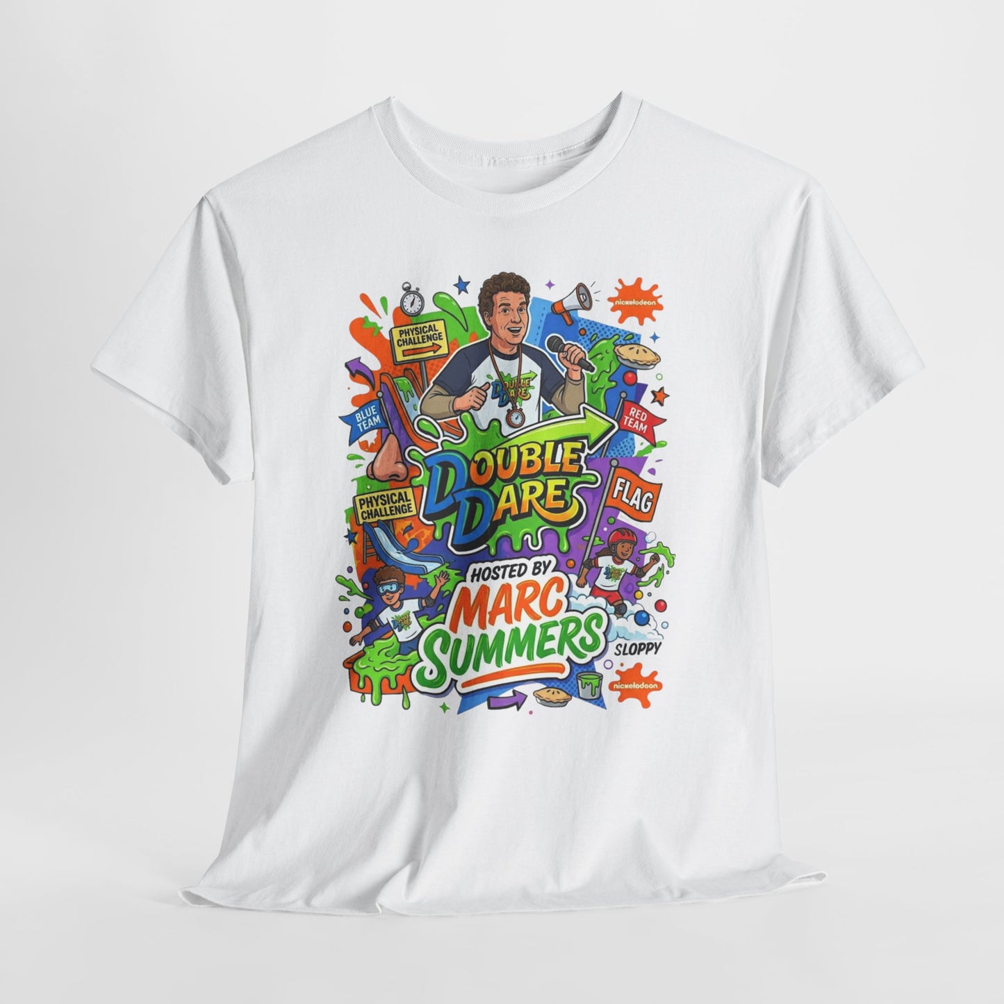Double Dare Retro Graphic Tee — Hosted by Marc Summers, 90s Nickelodeon Nostalgia