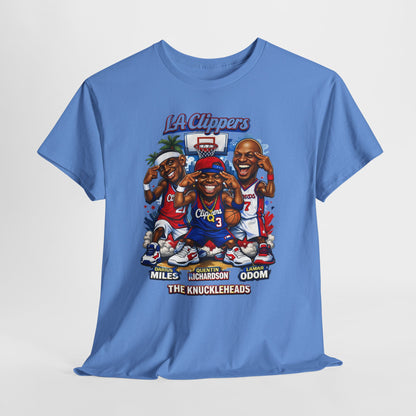 LA Clippers Cartoon Roster Tee — "The Knuckleheads" Team Graphic T-Shirt