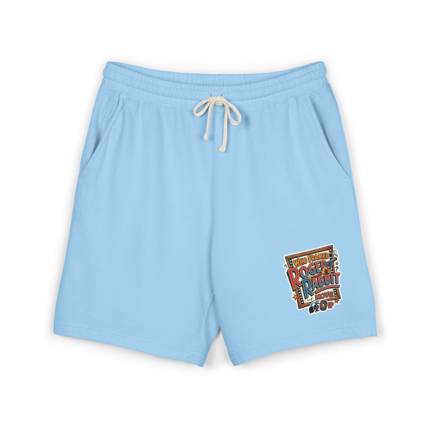 Vintage Retro Roger The Rabbit Sweat Shorts — Graphic Fleece Lounge Shorts