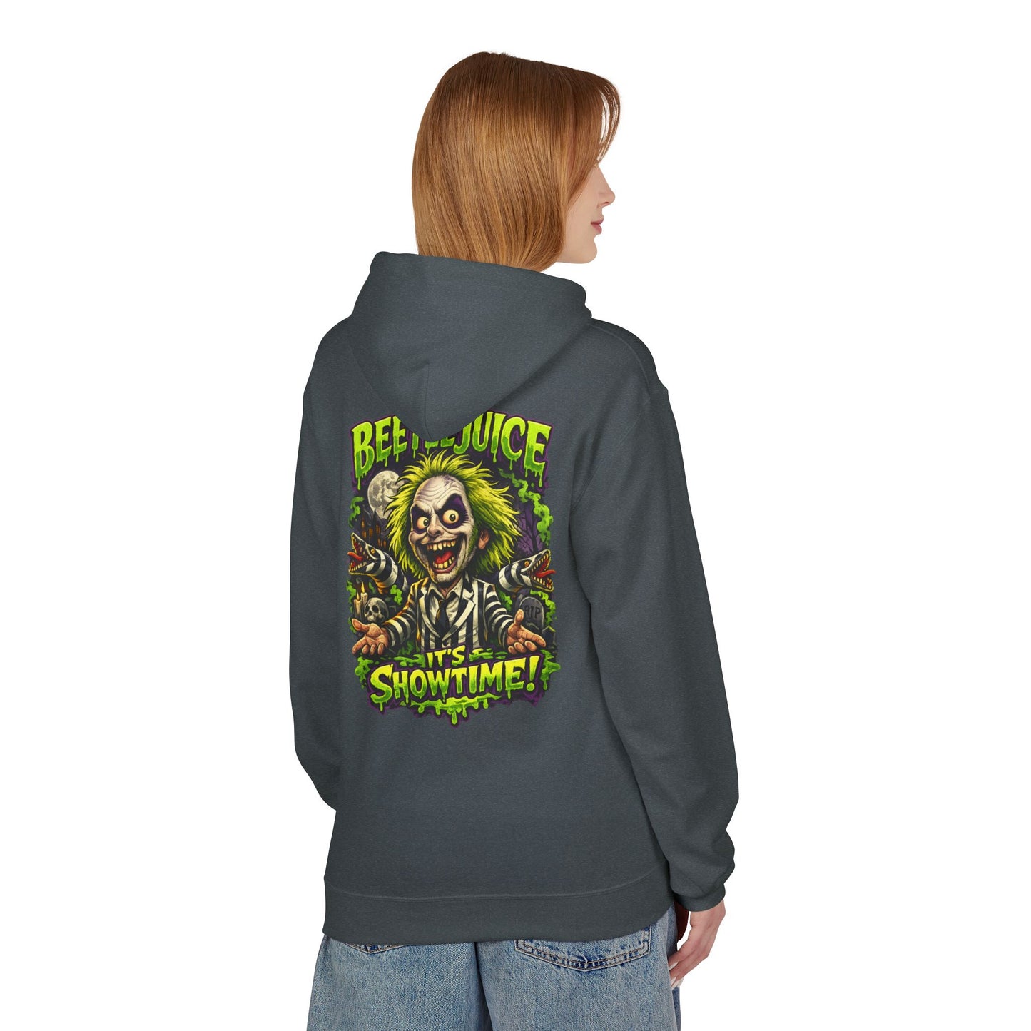 Beetlejuice "It's Showtime" Unisex Midweight Softstyle Fleece Hoodie