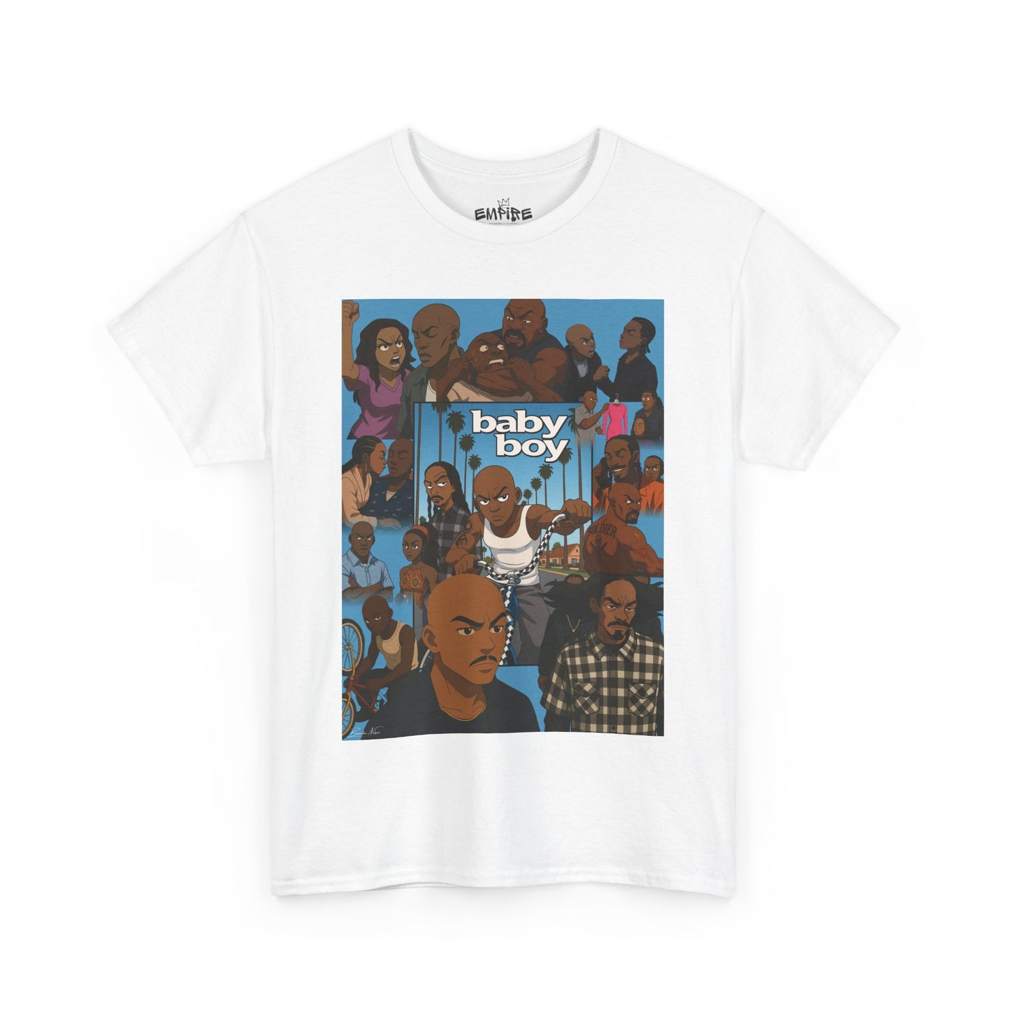 Baby Boy Unisex Heavy Cotton Tee - Retro Cartoon Design