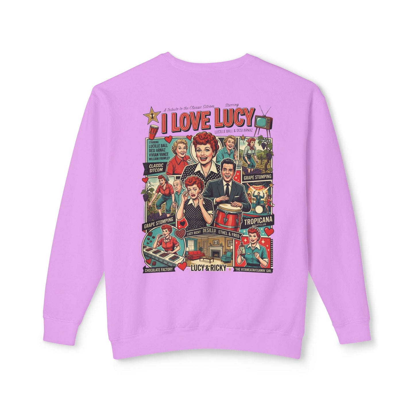 I Love Lucy Vintage Collage Sweatshirt