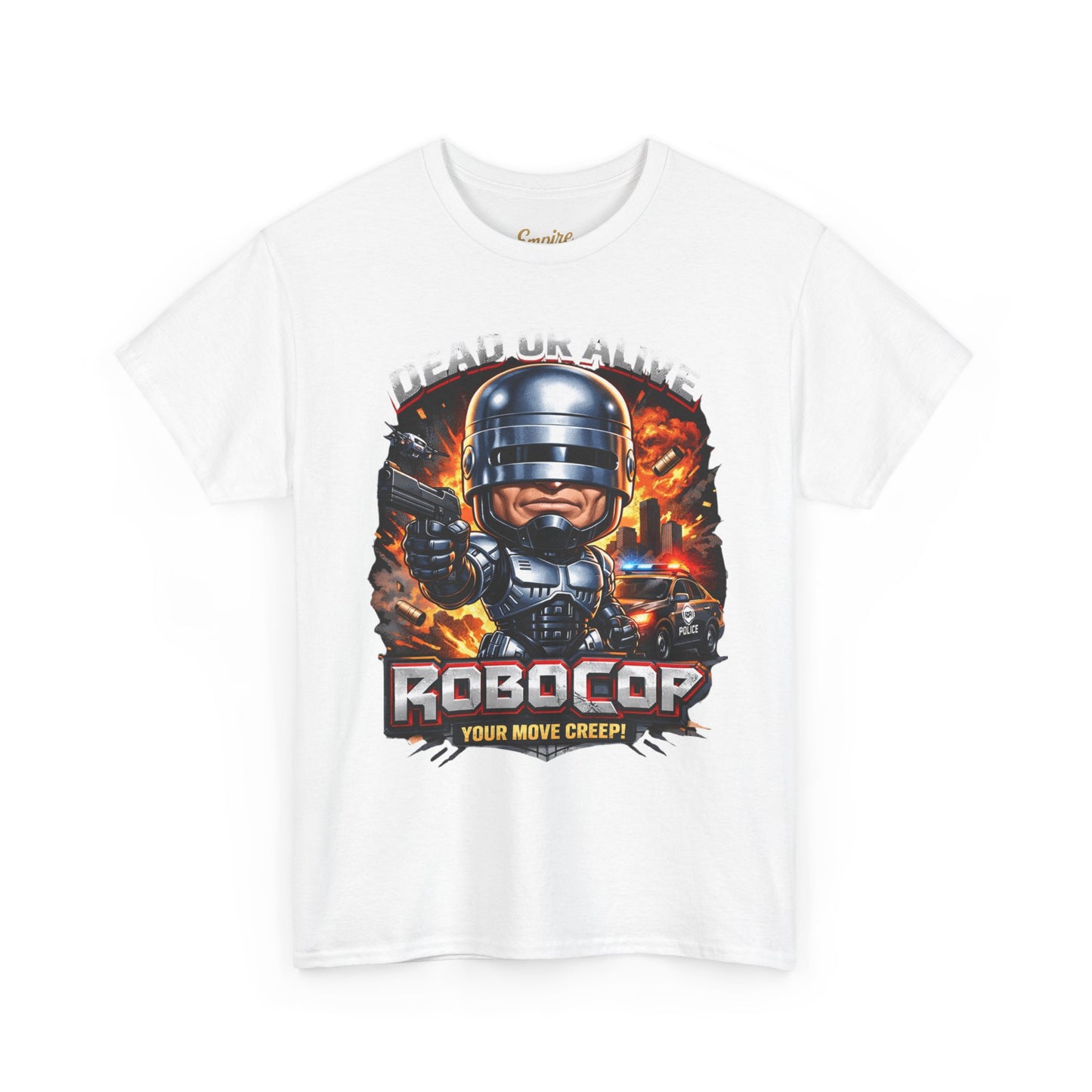 Robocop Graphic Tee — Retro Action Movie Shirt ("Your Move Creep")