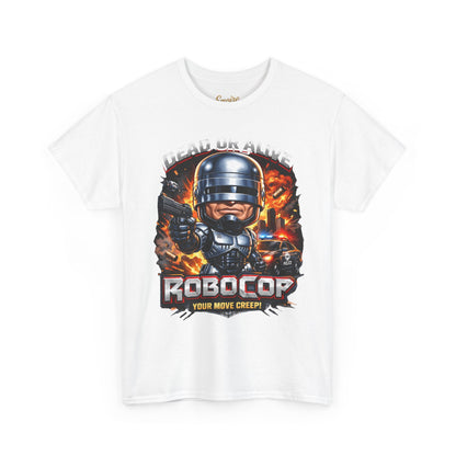 Robocop Graphic Tee — Retro Action Movie Shirt ("Your Move Creep")