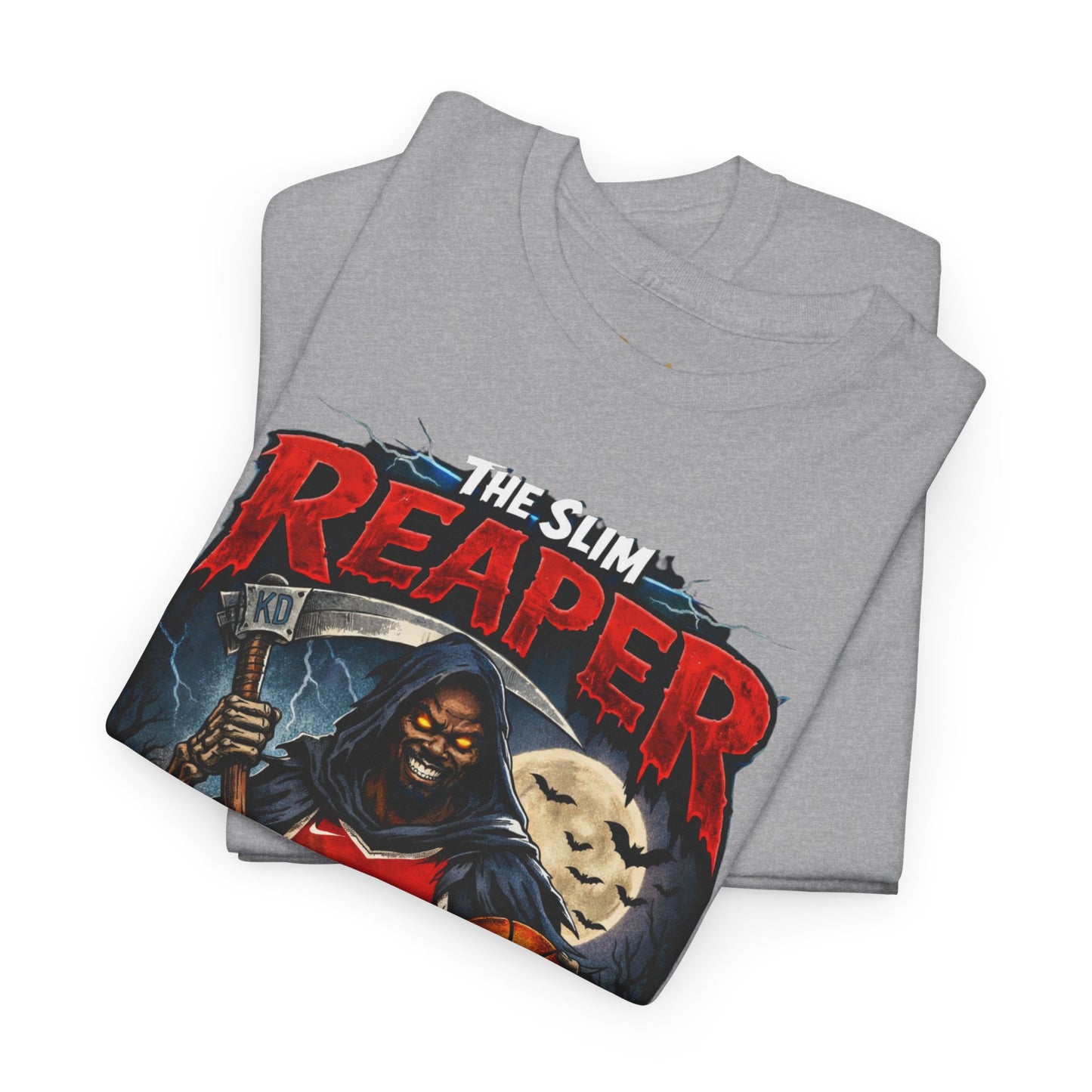 Grim Reaper Basketball Tee — "The Slim Reaper" Graphic T-Shirt